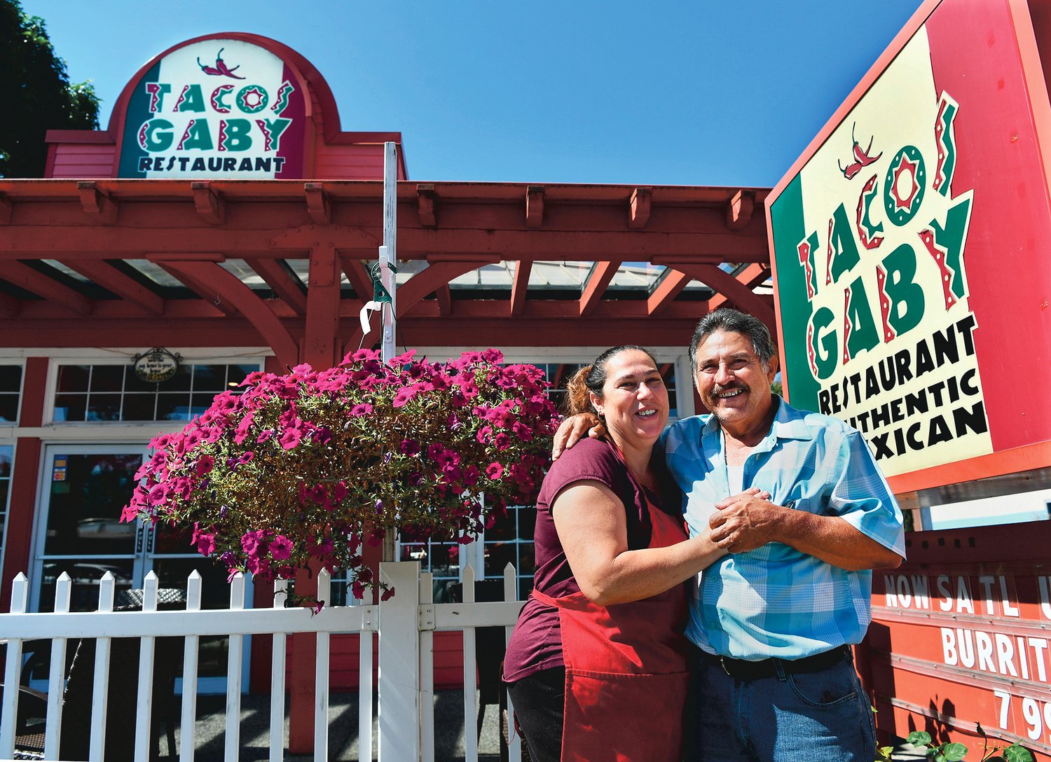 Martha Mendez, left, and her husband Narciso Mendez owned Tacos Gaby — the popular Mexican restaurant in Yelm that recently closed — since 2008.