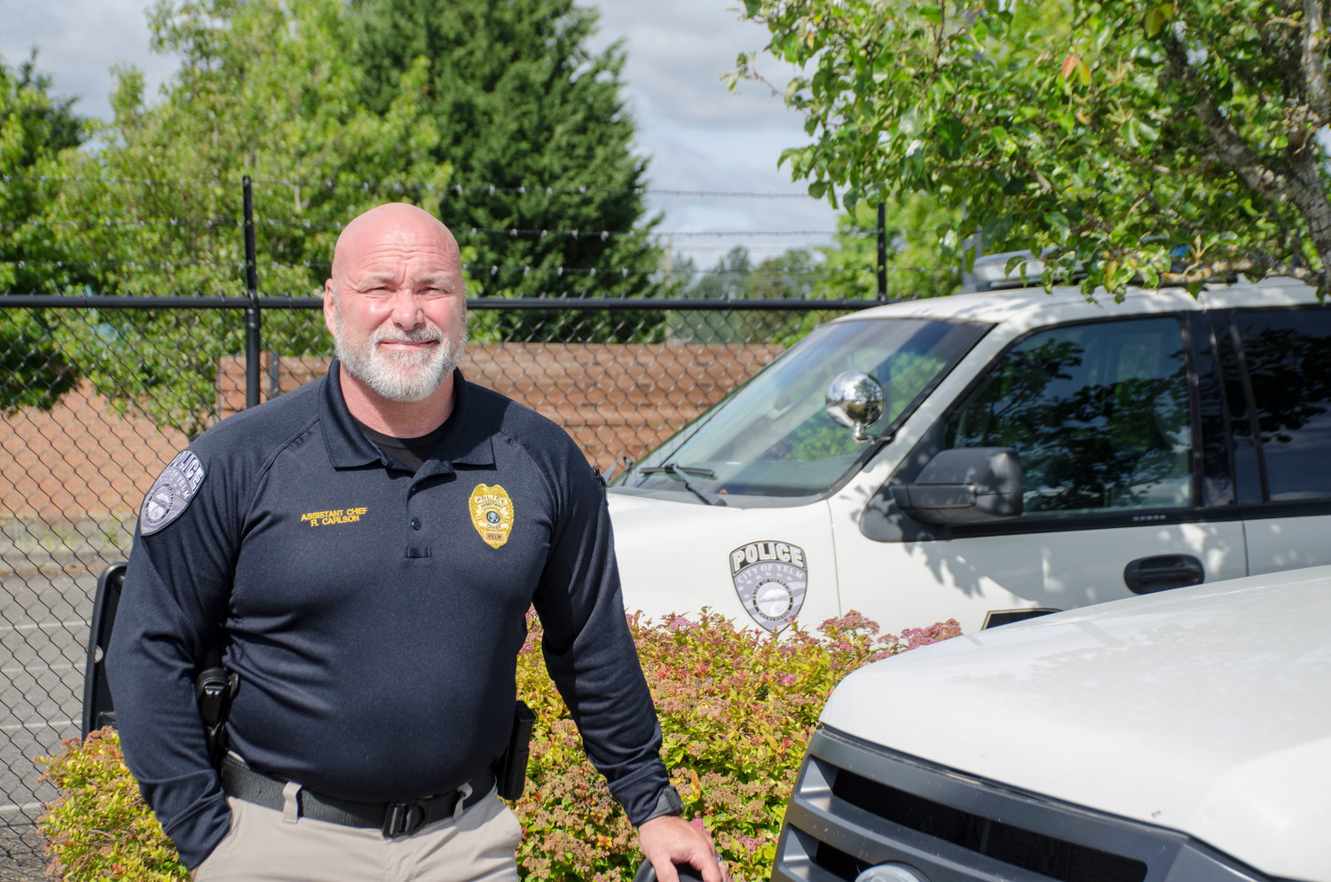 Yelm Police  Chief Rob Carlson poses for a picture in this file photo.