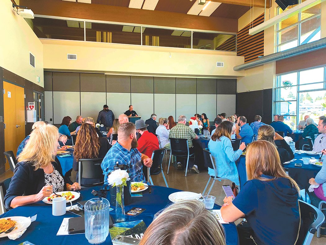 The Yelm Chamber of Commerce met in the Yelm Community Center for its Chamber Business Awards on Tuesday, July 13.