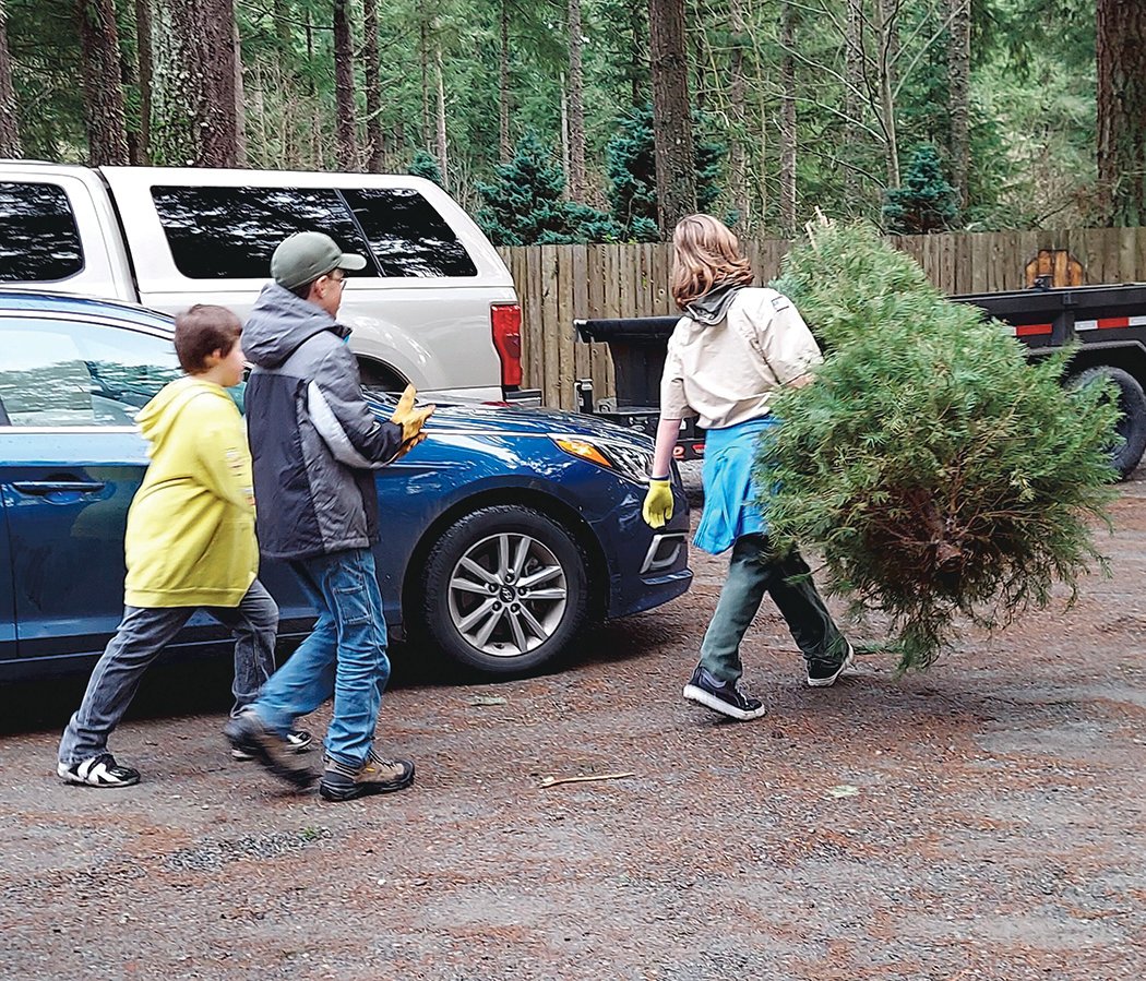 Local Boy Scout Troop 603 raised $400 in its Christmas tree recycling fundraiser on Saturday, Jan. 8 at the Clearwood Community.