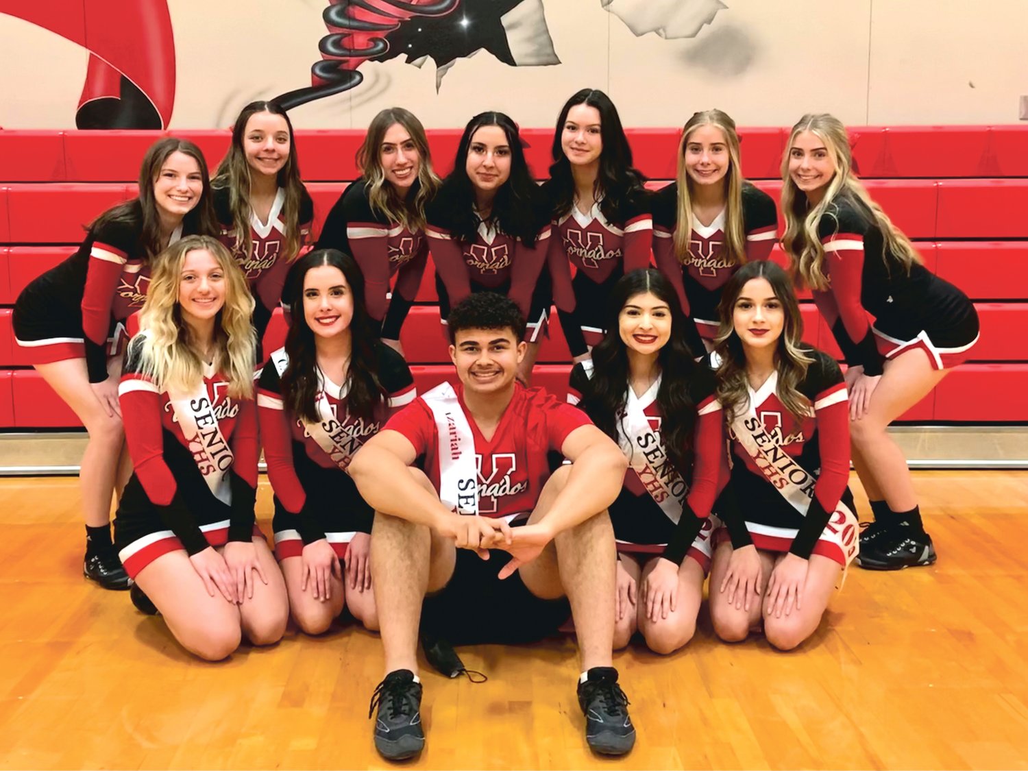 The Yelm cheerleading team is pictured.