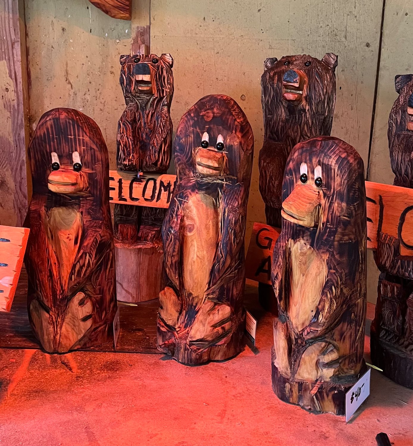 Tracie Zumach’s Yelm Country Carvings is known for its bears, penguins, turtles, eagles, Santas and snowmen.