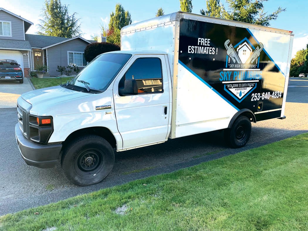 Jimmy Baker had to take a big leap to start Sky Plumbing, including getting a box truck to begin the business but the plumbing market is currently booming in Western Washington.