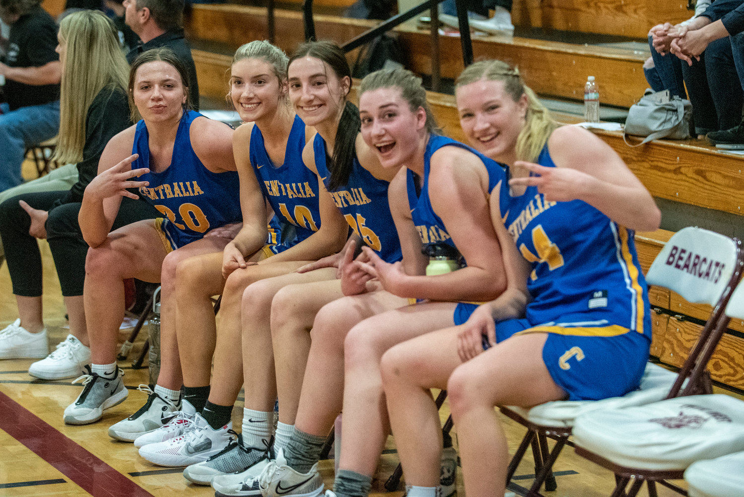 Blue Team players pose for a photo during the Senior All-Star Game on March 26.