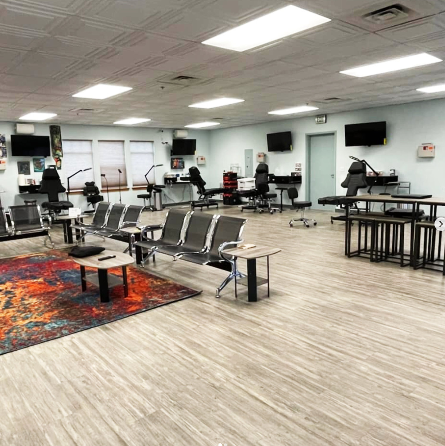The Yelm-based Dancing Needles Tattoo Studio has an open and bright floor plan for its customers.