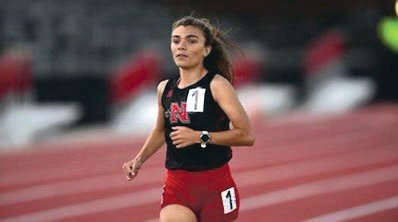 Elaina Hansen competes for Nicholls State University in a running event.