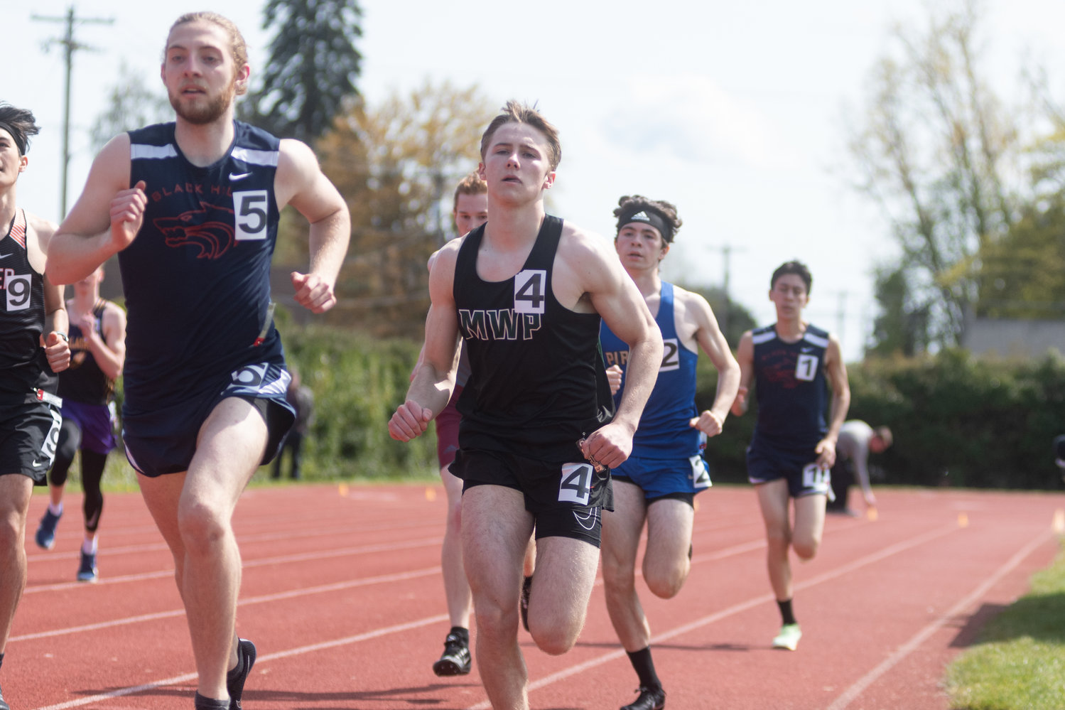 Morton-White Pass runner Matt Cooper tries to stay in good position in the 800-meter run at the Chehalis Activators Classic April 23 at W.F. West.