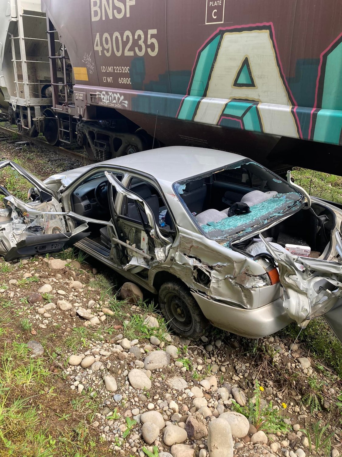 A train versus vehicle collision was reported in Rainier on May 10.