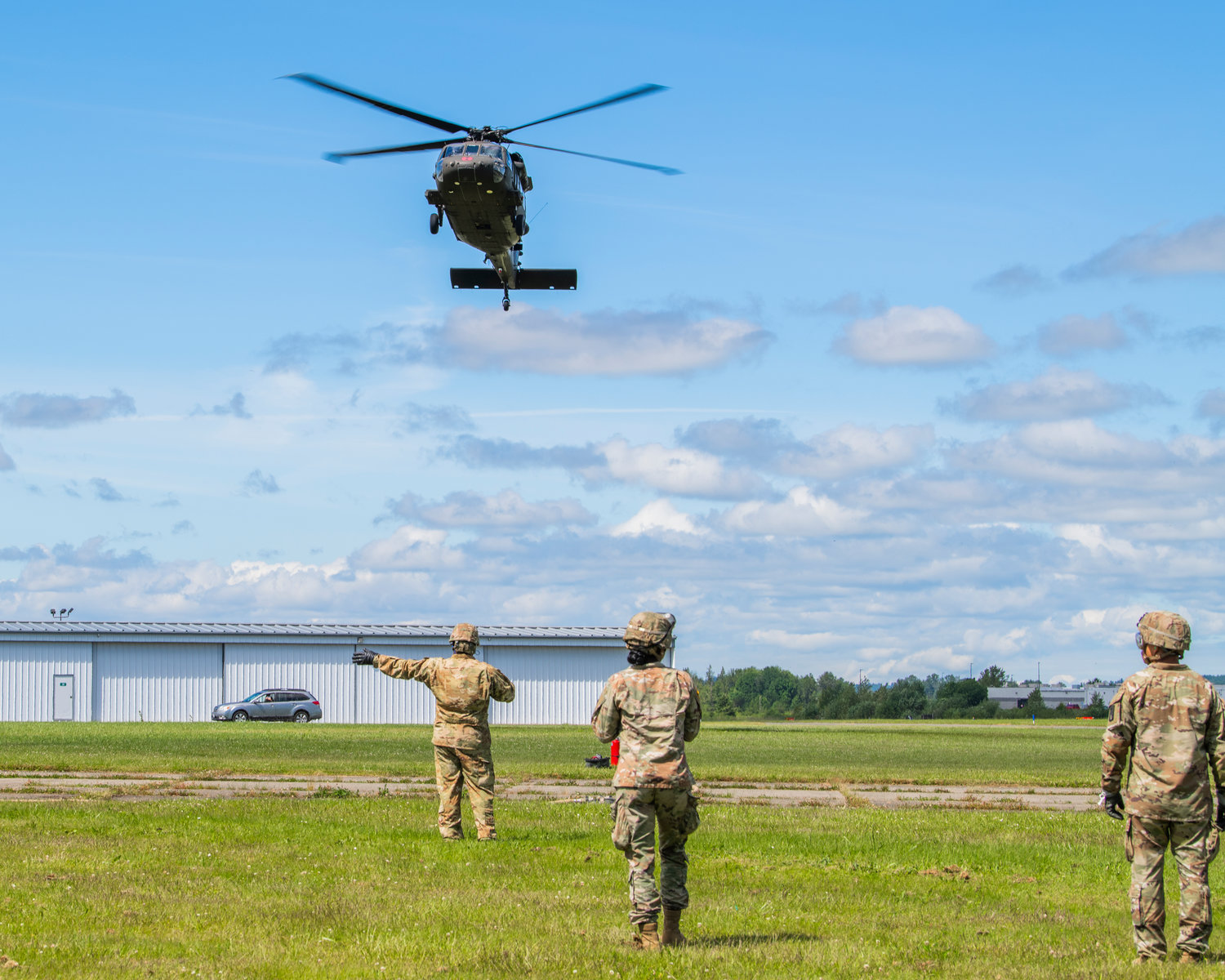 Soldiers from Joint Base Lewis-McChord participated in a training exercise at the Chehalis-Centralia Airport on on Wednesday, June 22.