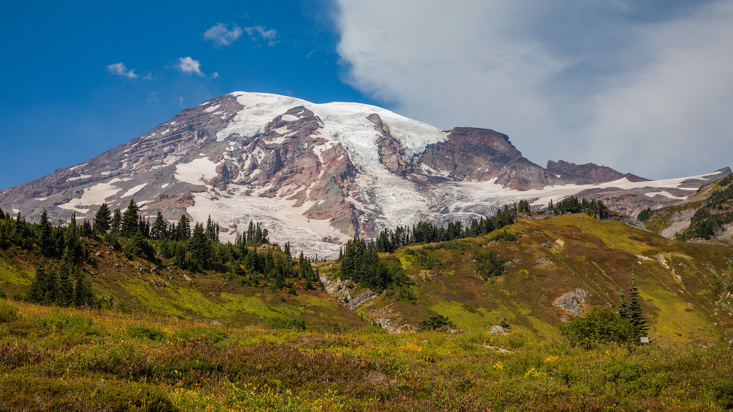 Mount Rainier towers over the horizon from Paradise in this Chronicle file photo.