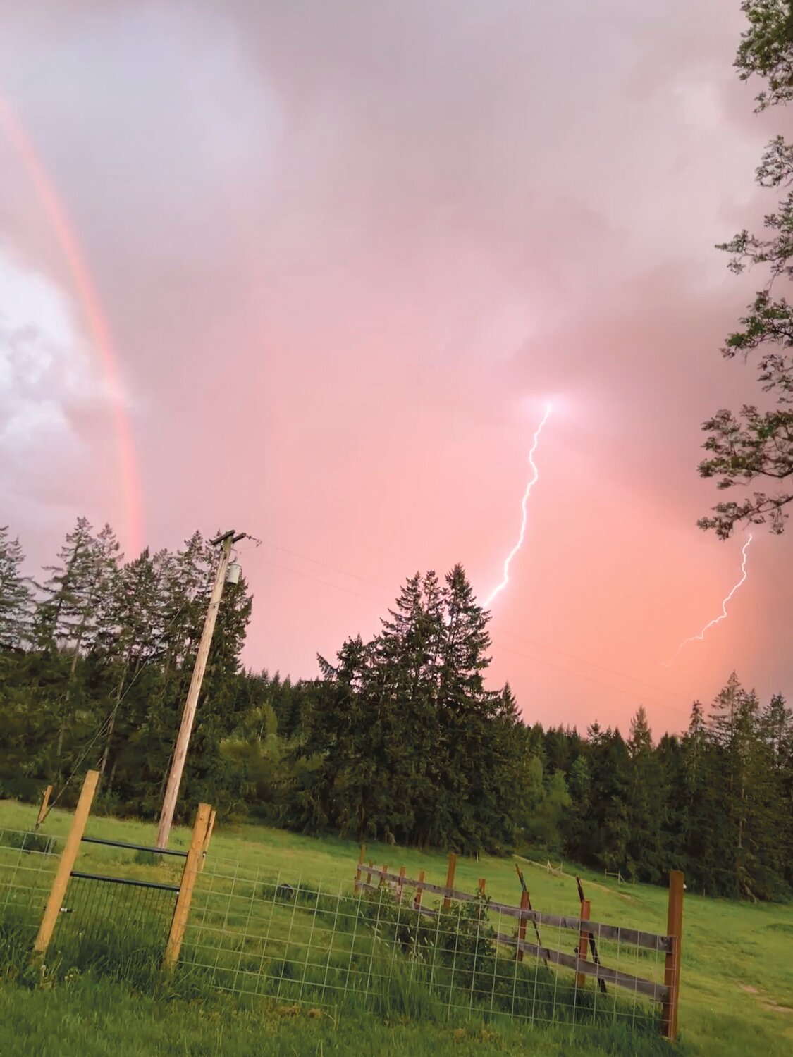 This photo of the thunderstorm on Monday, May 15, was captured by Jenny Sponton in Yelm.