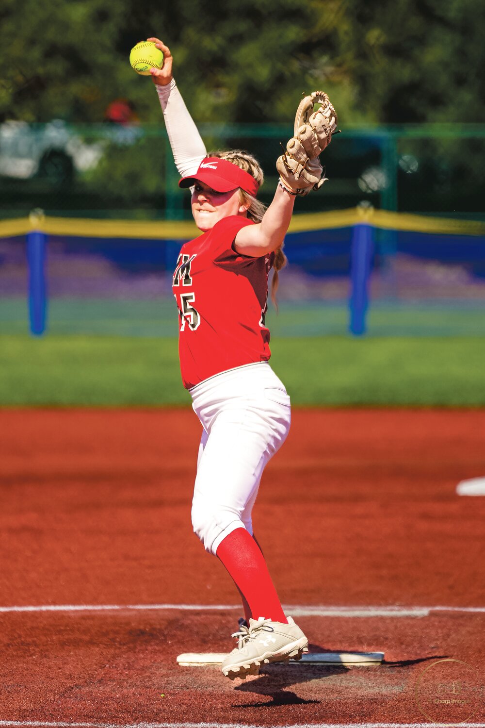 Mallory Hoke delivers a pitch against Lincoln on Thursday, May 18.
