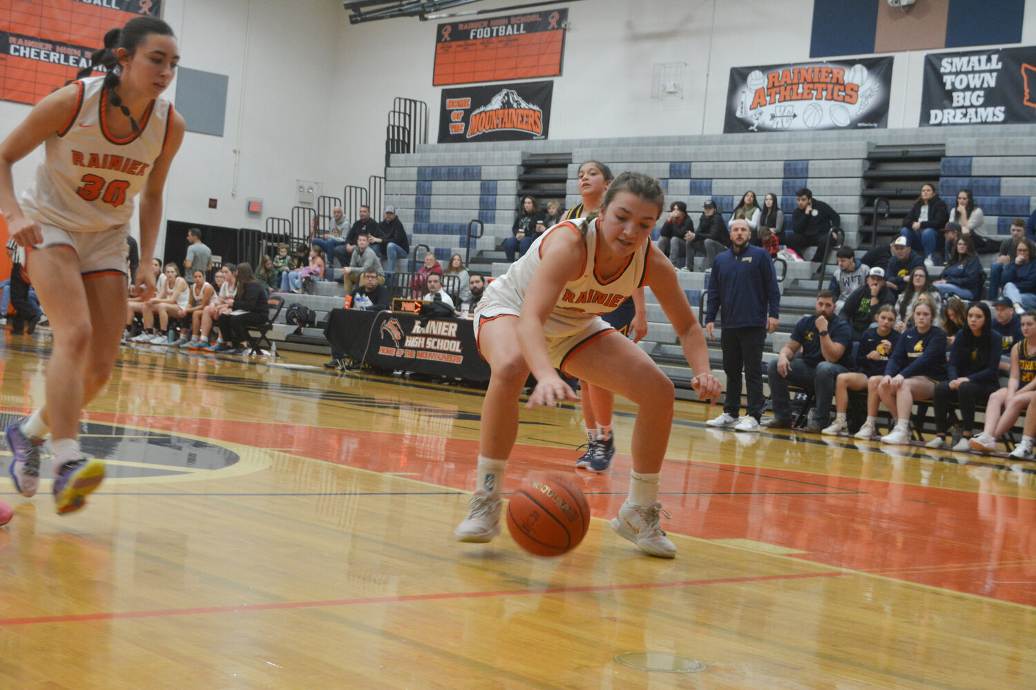 Bryn Beckman steals a pass against Forks on Dec. 2, one of her four steals in the game.